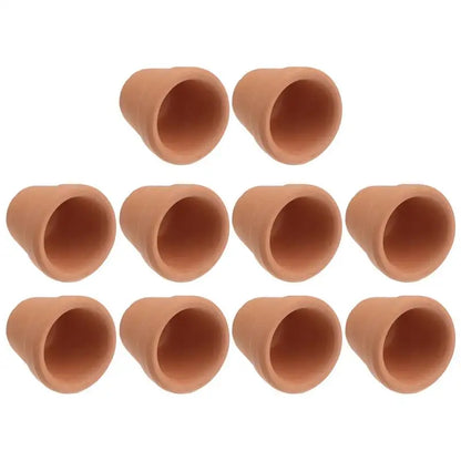 10Pcs 3x3cm Ceramic Pottery Planter Cactus Flower Pots Small Mini Terracotta Pot Clay Succulent Nursery Pots for Plants Crafts