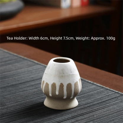 Japanese Ceramic Matcha Set Reusable Traditional Tea Whisk Stand Tea Sets Safe Matcha Whisk Set Tea Lovers Gifts