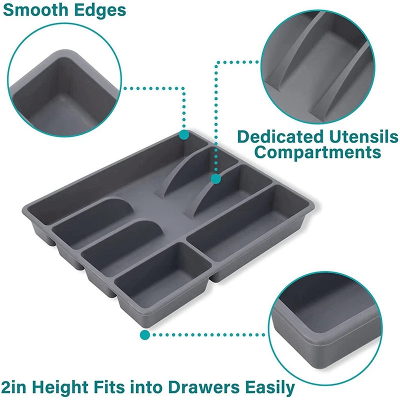 Speicherregal Organizer Box Utensil Organizer Besteck Organizer Tablett Kunststoff Fläche Organisatoren Organisatoren