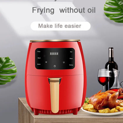 6L Air Fryer Mult-Functional Intelligent Screen Screen Four de grande capacité Electro Mechanical Fryer Fryer for Home Airfryer