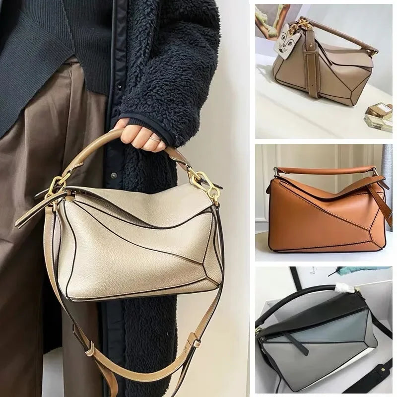 2022 New Trendy Mini Geometric Puzzle Bag Women's High-end Texture Handbag Single Shoulder Slant Cross Small Square Bag