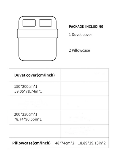 3-delige cartoon hartvormige plantenbloemprintset, een dekbedovertrek en een paar kussenslopen (geen vulling), geschikt voor slaapkamer