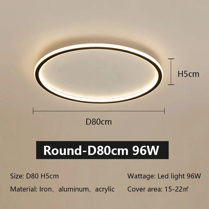Ultrathin Minimalist LED Ceiling Light Nordic Circle Bedroom Lamp Home Decor Interior Living Room  Balcony Ceiling Pendant Lamp