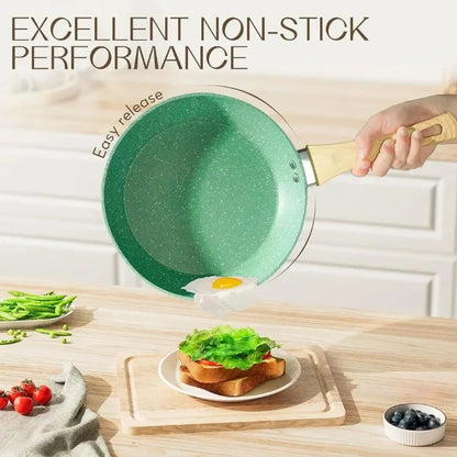 Innerwell Home Kitchen 8/9,5/11 -дюймовые дюймовые сковороды Skillet Skillet Port не токсичный здоровый каменная посуда совместима с всеми печи