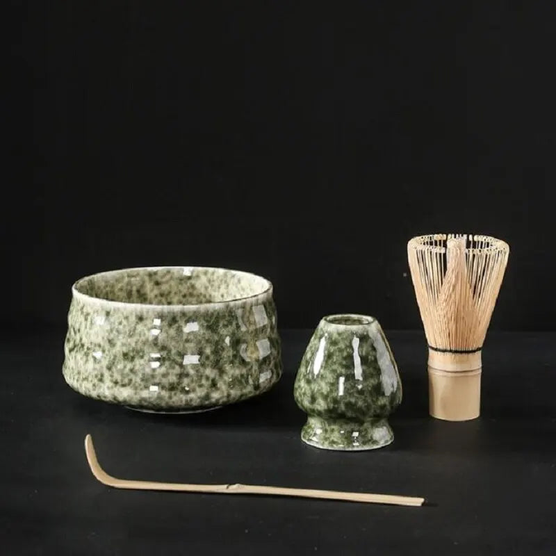 4pcs japoneses Matcha Conjunto seguro de bambu seguro colher de chá de chá conjuntos