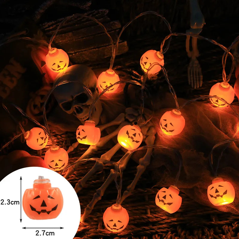 Halloween Decoration LED LED Light String Pumpkin Testa Pump Eye Eye Eyecy String String Trick o Treat Lantern Horror Halloween Day