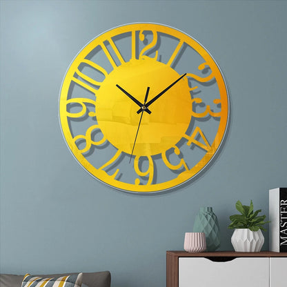 Minimalist transparent Arabic numeral wall clock suitable for living rooms bedrooms kitchens offices and holiday decorations
