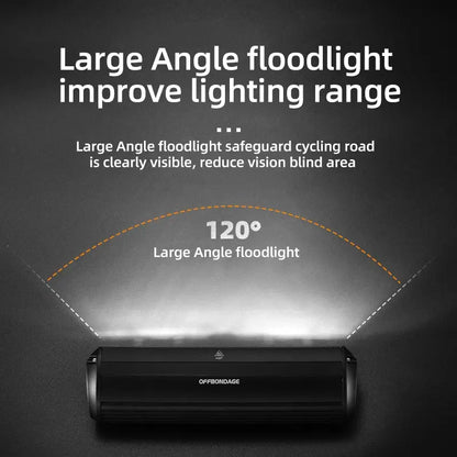 Offbondage Bicycle Light Front 900Lumen Bike Light 2000mAh Waterproof Ficklight USB Laddning MTB Road Cycling Lamp