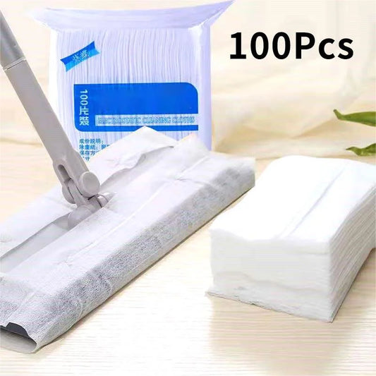 100 pcs de unică folosință electrostatică praf de hârtie mop hârtie bucătărie bucătărie curățare cârpă înlocuire mop cârpă de cap