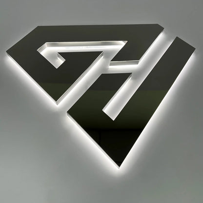High Quality Indoor Luxury Salon Light Sign Custom Wall logo Design Signage 3D Led Letter Business Sign Outdoor
