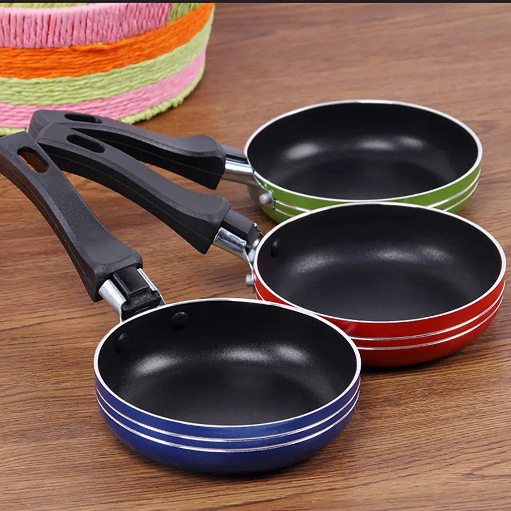 12cm / 14cm / 16cm Mini Bratping Pan Net-Stick Fritten Pot Cassopnan zoufälleg Faarf