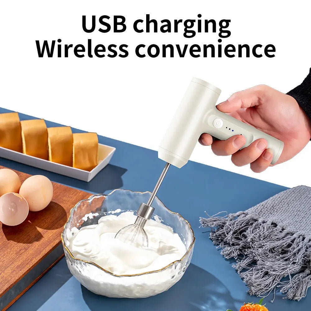 1 pezzi Wireless Electric Food Mixer Portable 3 velocità per battitore di uova da forno Crema Crema Crema Crema da cucina