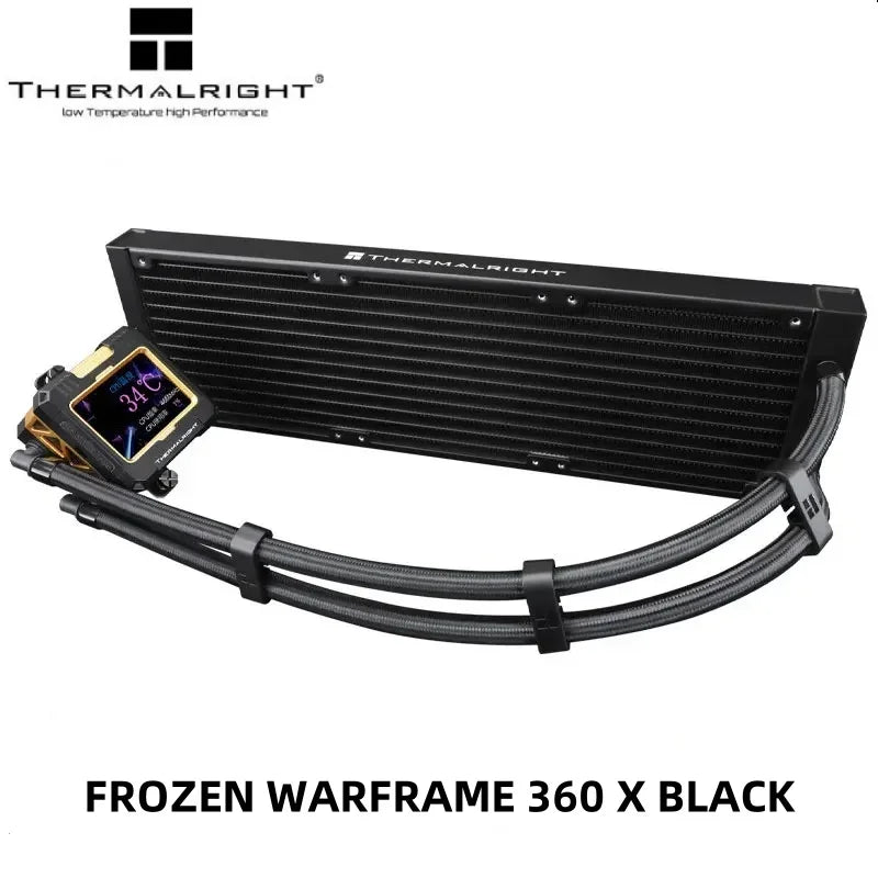 Thermalright FROZEN WARFRAME 360 X بدون مروحة، مشعاع ماء بارد الكل في واحد، شاشة LCD مقاس 2.4 بوصة، يدعم LGA1700/AM5