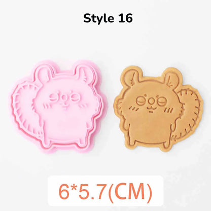 Cartoon Doll Cookie Cutters Pressable Biscuit Mold DIY Kitchen Baking Pastry Bakeware