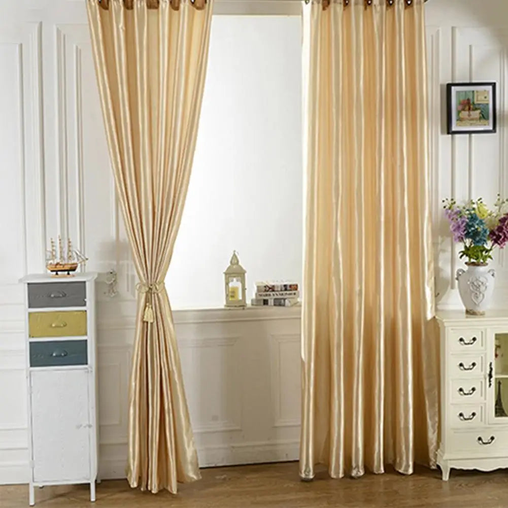 Beautiful Window Shade Rod Through Curtain Window Curtain Soft Skin-friendly Bedroom Decorative Blackout Curtain