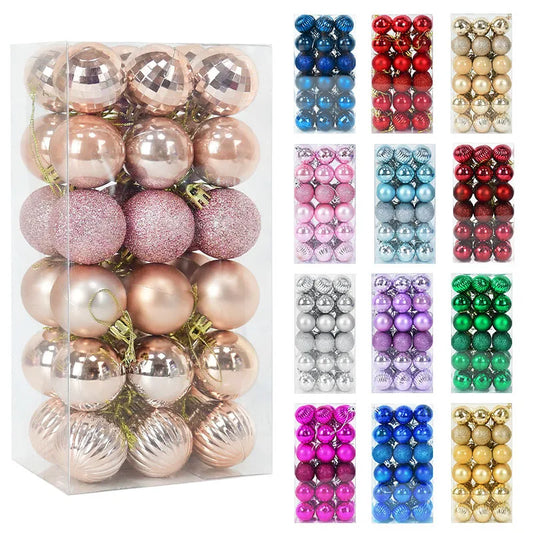 1box Balls de Crăciun Ornamente de Crăciun Ball Xmas Hanging Tree Pandants Home Party Decor 2023 Anul Nou Noel Navidad