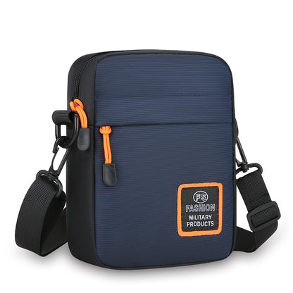 Men’s Lightweight Nylon Crossbody Bag Multiple Compartments Zipper Square Bag Adjustable Strap Crossbody Bag For Daily Use