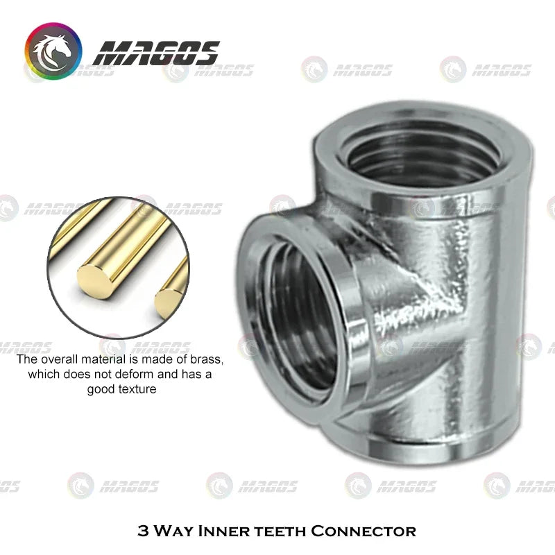 3 Way Female G1/4 Thread T Shape Water Splitter Fitting For Computer Hose Pipe Connector Water Cooling System