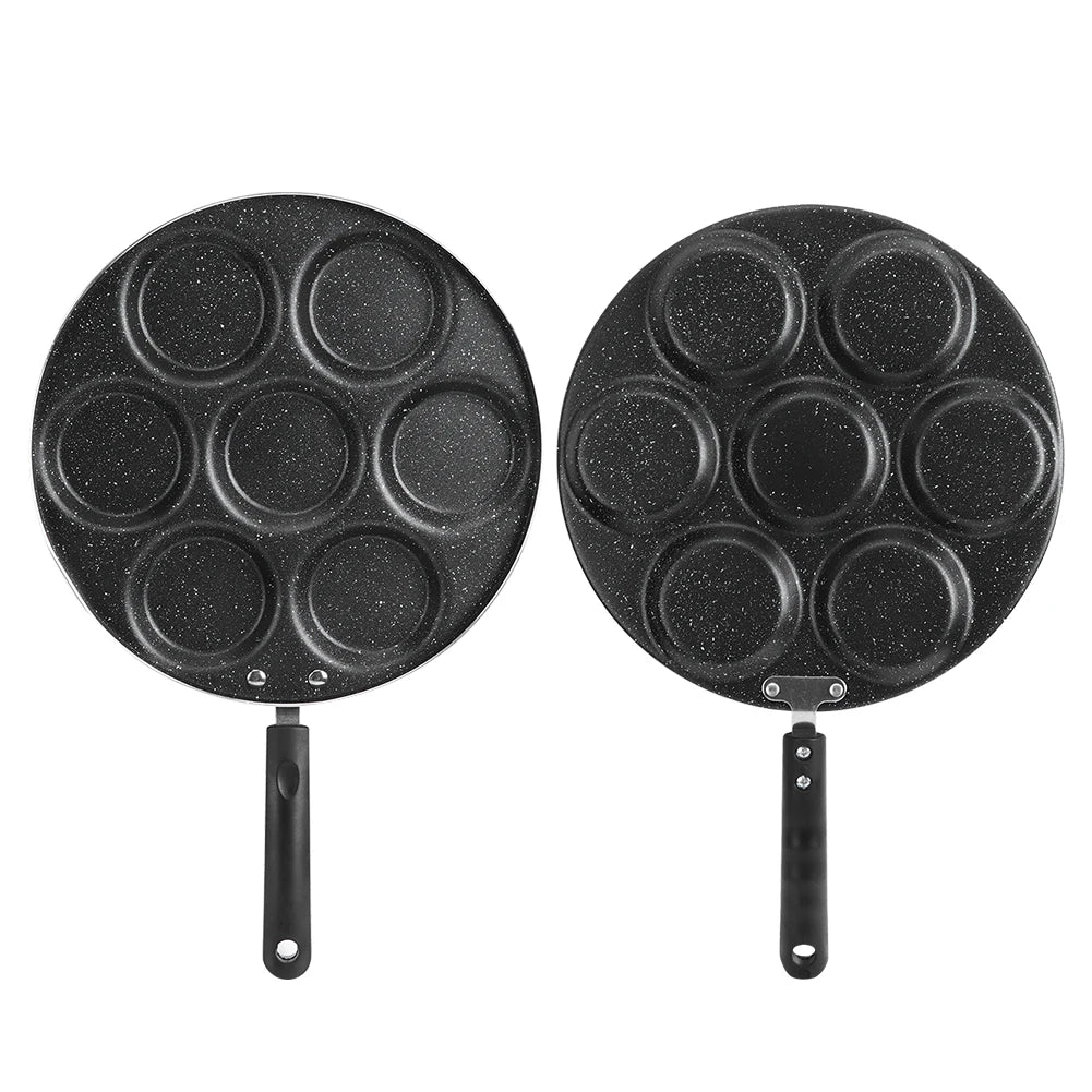 7 Holes Frying Pan Non Stick Fried Eggs Cooking Pan Burger Mold Household Kitchen Cookware Kitchen Cookware Non Stick Frying Pan