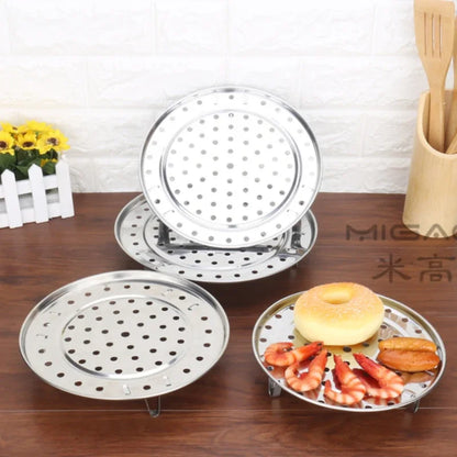 1 PC Multifunction Steamer Shelf Cozes de panelas de aço inoxidável Racker Racker Durável bandeja de vapor de panela Acessórios de cozinha