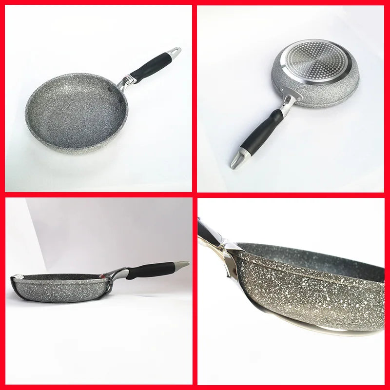 Net-Stick Pan Durabel Stone Fritten Wok Pan Home Steaket Pancake Panakebock frittéiert Induktiounskonfleeg Kachwaache fir Kichen