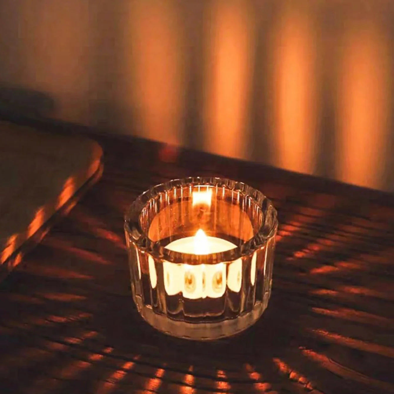 2Pcs Glass Tealight Candle Holder Small Clear Mini Candlestick Table Centerpiece Home Decorations For Wedding Festival Birthday