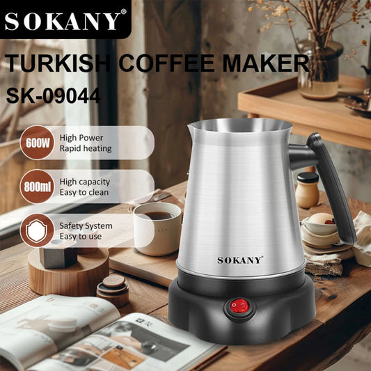 Machine de fabricant de thé Moka Turkish Greek Coffee Machine 800 ml PORTABLE ÉLECTRATIQUE 6 tasses