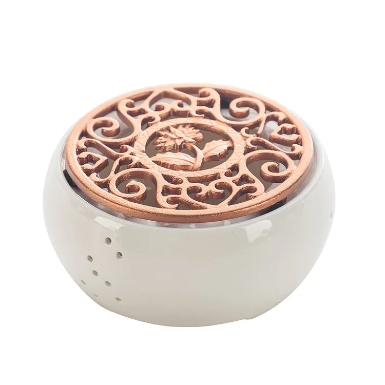 Ceramic Candle Heater Tea Pot Heating Base Tea Maker Filter Teapot Kettle Boiled Flower Tea Heated Warmer Wine