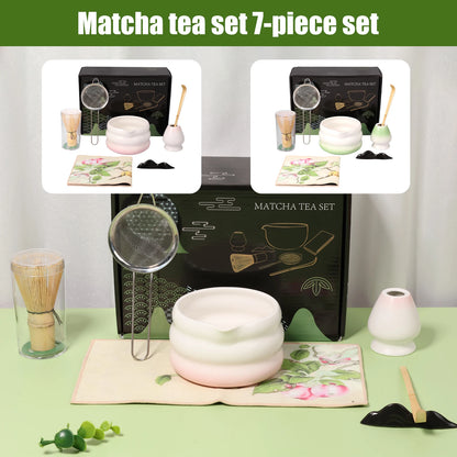 Japanese Matcha Tea Set Easy to Use Elegant Green Matcha Kit Smooth Help Relaxing Japanese Tea Making Set for Your Home Use