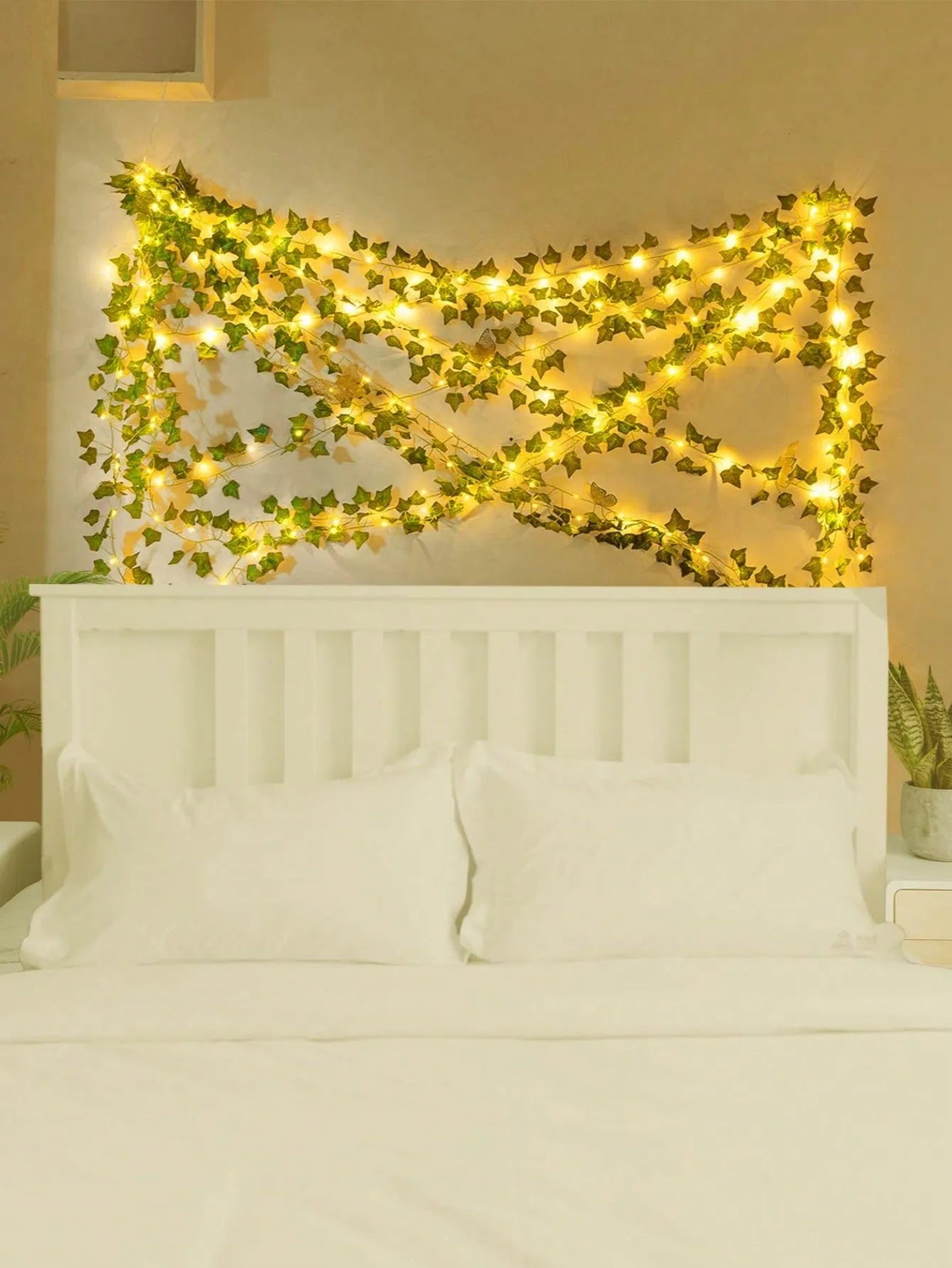 Artificial Vine Green Leaf Fairy Vine Hanging Vine Outdoor DIY For Wall Bedroom Garden Home Decoration Wedding Birthday Decor
