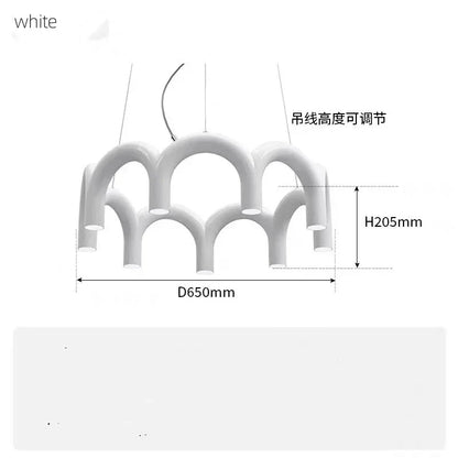 Modern U-shaped Chandelier Bedroom Kitchen Designer Bar Long Lamps Restaurant Decoration Lighting