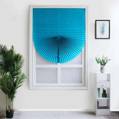 Blind for Window Self Adhesive Pleated Blinds Cordless No Drill Fabric Blinds Room Darkening Shades Blackout Shades for Bathroom