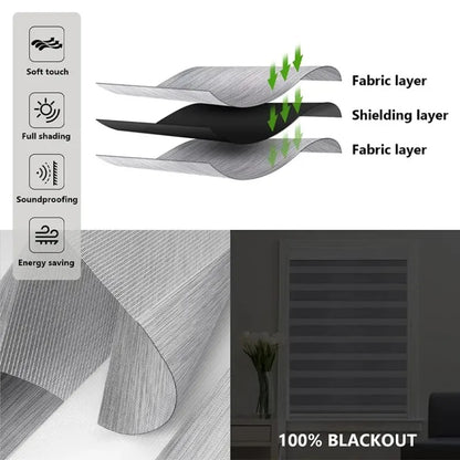 2025Customized Blinds Wifi And Phone Control Dual Fabric Rechargeable Zigbee  Motor Motorized Zebra Roller Blinds For Window