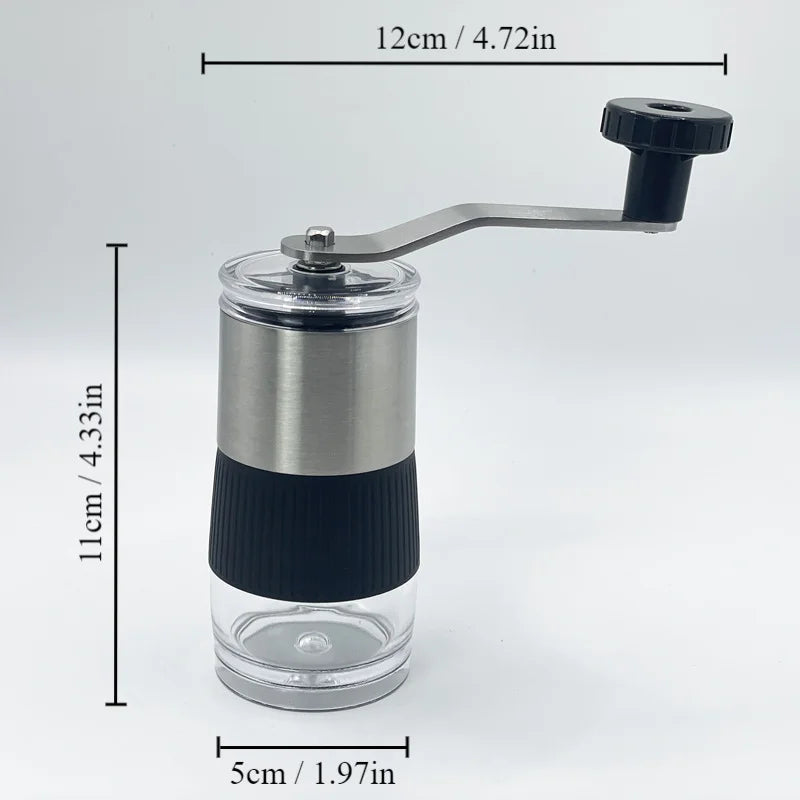 Manual Kaffi Grinder Mini Boun grinder Kaffi Bounen vu klenge Stot Kaffi grinsen déi ideal Wiel fir Heem Kaffi