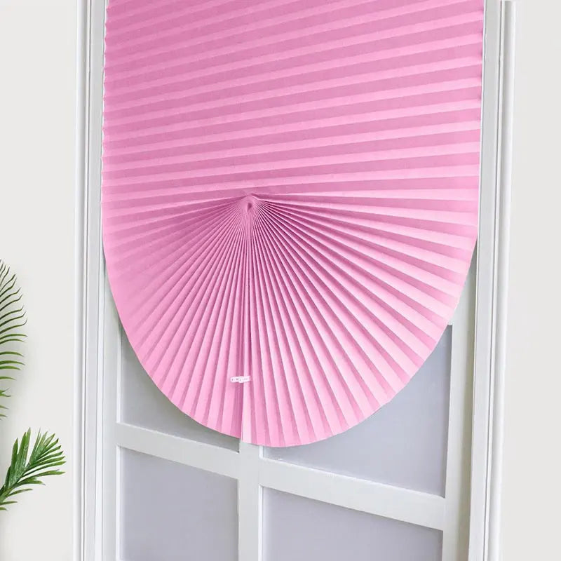 1Pc Half Shades Self-adhesive Windows Nonwoven Folding Curtain Bathroom Balcony Living Room Balcony Curtains Pleated Blinds