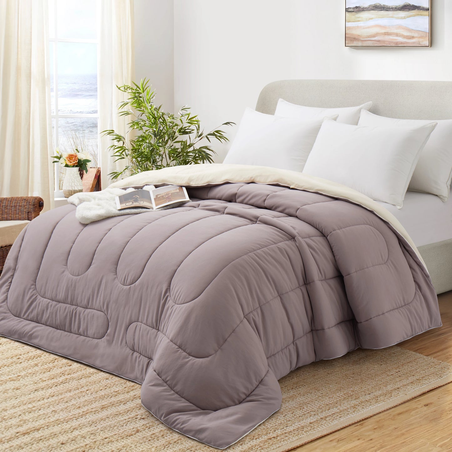 Koko kauden jäähdytysliha Fluffy Down Alternative Comforter Tost Duket Inseer