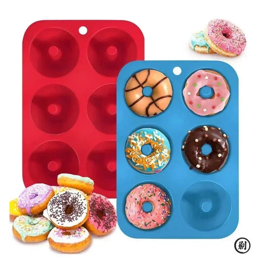 1/2pcs Silicone Muffins Donut Mold 6 Holes Baking Mould Non-Stick Baking Pastry Chocolate Cake Dessert DIY Bakeware
