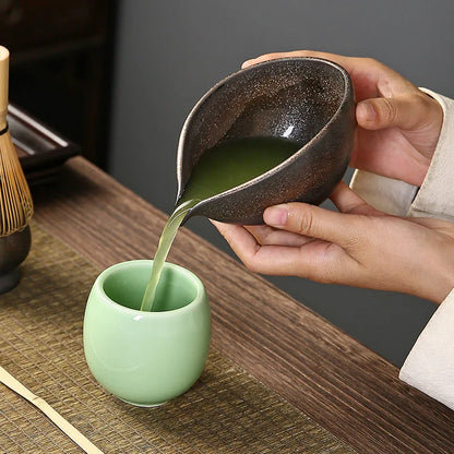 1 db durva fazekasság matcha chawan tea tál kiegészítők japán matcha keverő tál konyhai szerszámok matcha habverő