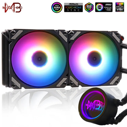 Ūdens dzesēšanas CPU dzesētājs 120 mm 240 mm datora šķidruma ventilador RGB Argb Radiator LGA 1150 1155 1151 1200 1700 2011 AMD AM3 AM4