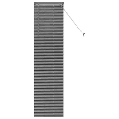 Manual Dark Grey Aluminum Blinds with Curtains Home Decoration Adjustable Window Covering