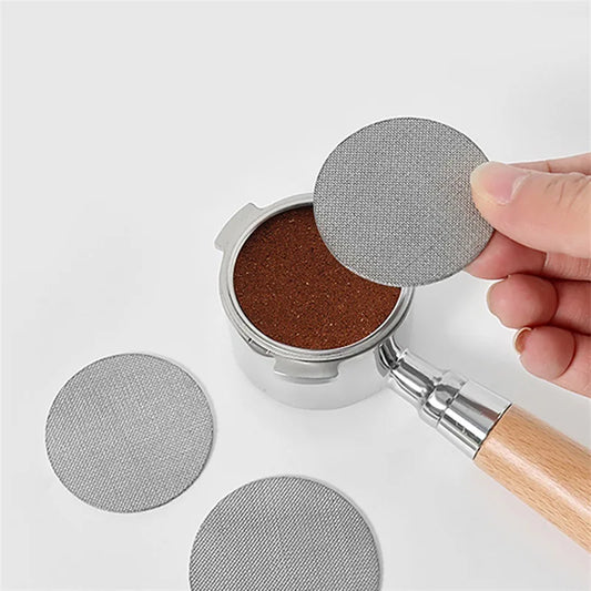 Espresso Accessories Barista Cloth Coffee Filter Reusable Stainless Steel Screen 0.2mm for 51/54/58mm Holder Portafilter Kit