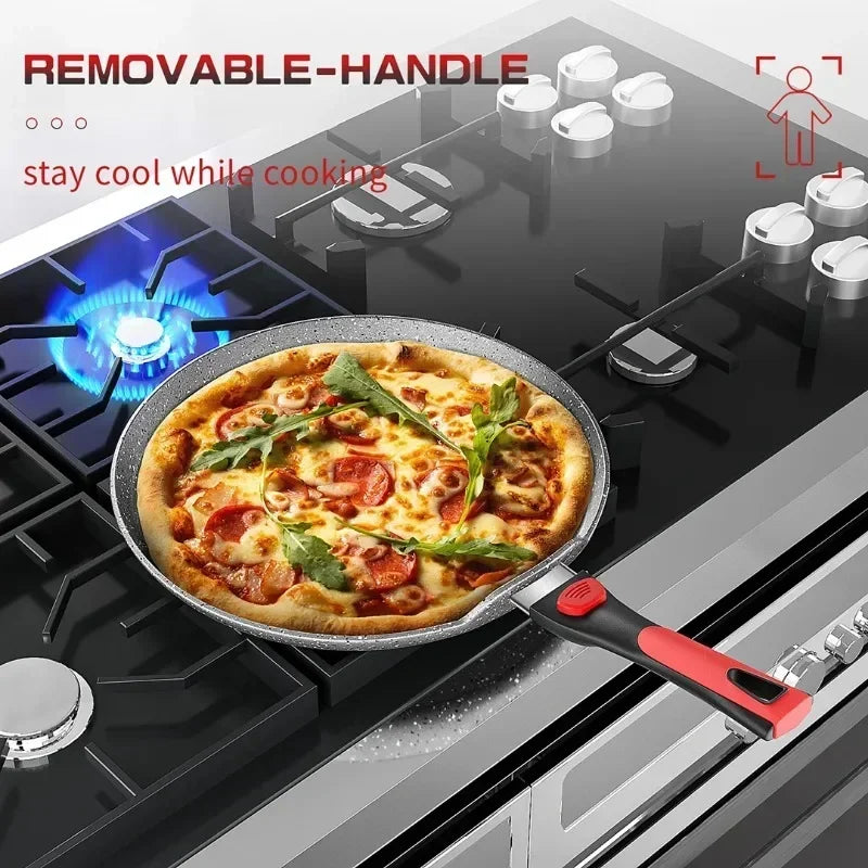 Innerwell Frying Pan 11Inch Kitchen Nonstick Toxin Gratis köksredskap Frukost Pizza biff Fried Egg Crepe Cook Pot Induction Cooker