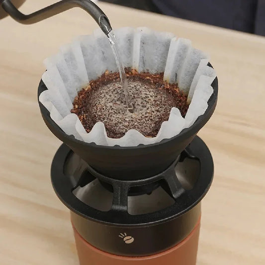 Coffee Filter Reusable Silicone Camping coffee cup filter paper Dripper Barista tools Brewing Funnel Filter Cup