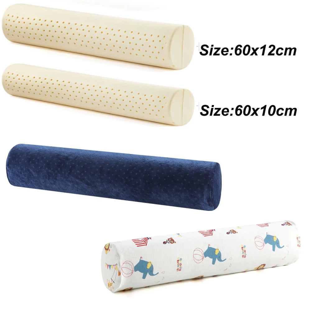 60/100cm Thai Natural Latex Relaxing Cylinder Side Sleepers Fine Cute Bedding Neck Pillows For Pregnant Leg Pillow Adults Kids