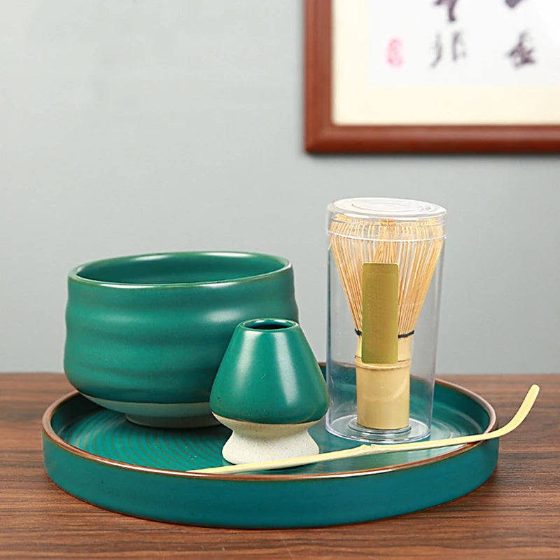 Cerâmica japonesa Matcha Green Tea Chasen Stand Stand Bowl Bamboo Beliscando pincéis de pincéis de chá Tools Acessórios de chá Teaware