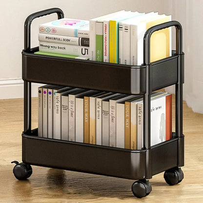 Carrello per lo stoccaggio rotolante 20 libbre di carico massimo Capacità a 2 livelli di carrello di utilità a livello su ruote per accessori per il bagno in cucina