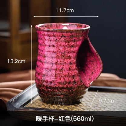 500ml Creative Ceramic Coffee Cup, Kiln Changed Pottery, Cute Tea Cups, Kung Fu Teacup, Wholesale