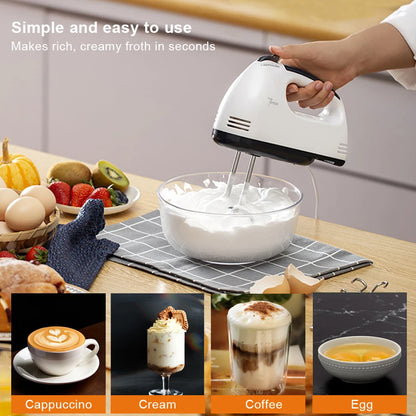 Electric Professional Handheld Blender Mixer Egg Beater Automatic Cream Blender Dough Cake Baking Pastry