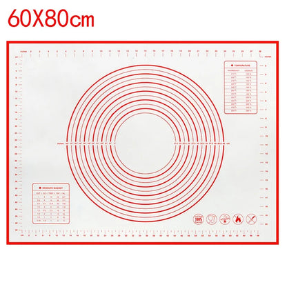 Large Kneading Dough Mat Silicone Table Mats Pad Sheet Baking Mat Pizza Cake Dough Maker NonStick Pastry Rolling Pad Bakeware