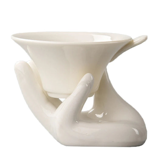Kung Fu Tea Set Accessories Ceramic Buddhism Tea Filter,tea Infuser Reusable Herbal Strainer Loose Coffee Leaf Spice Filter